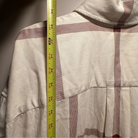 NWT Levi's Made&Crafted WINTER KAFTAN OffWhite Cherry Plaid Heavy Tiered Lined S - Picture 13 of 16